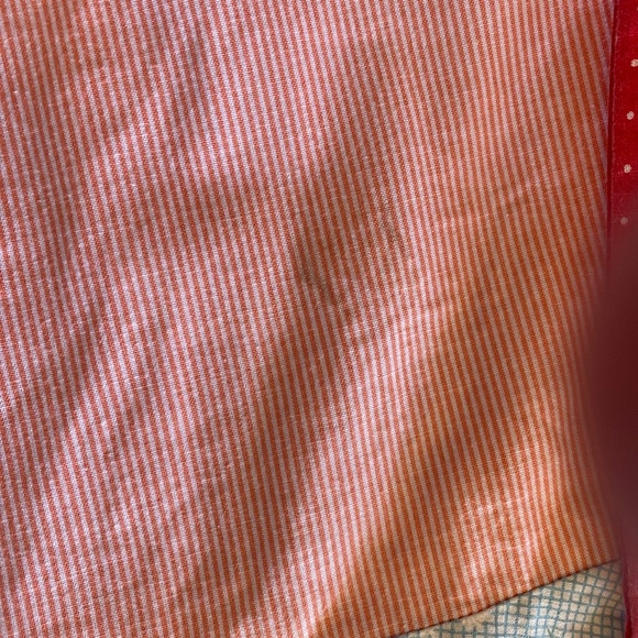 Handmade Peach/Blue Cotton Kitten Print Ruffle Apron Cottage OS - Picture 13 of 16